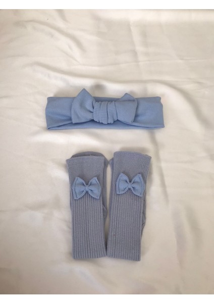 Çorap Bandana Set, Bebek Hediyelik,bebek Bandana