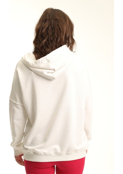 Fancy Kadın Kapüşonlu İçi Pamuklu Renkli Baskılı Sweatshirt modelleri