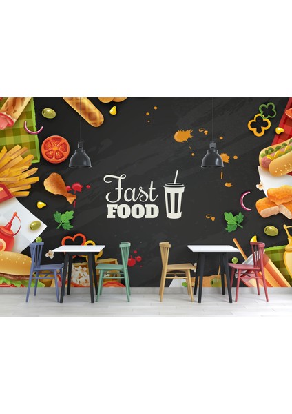 Fast Food Restaurant Duvar Kağıdı, Kafeterya Duvar Resmi, Cafe Duvar Kağıdı