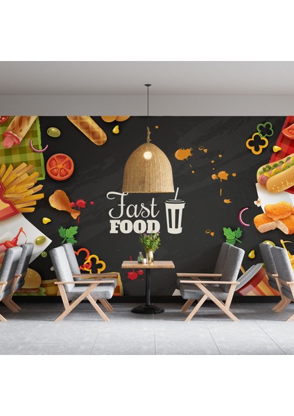 Fast Food Restaurant Duvar Kağıdı, Kafeterya Duvar Resmi, Cafe Duvar Kağıdı