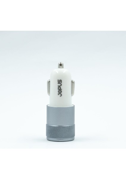 Jwix Hızlı 15 Watt 3.1 Amper Çift USB Girişli Araç Şarj Çakmaklık Başlık Açık Gri
