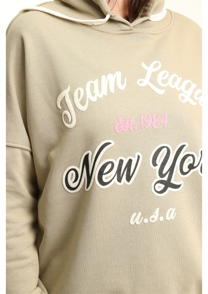 Fancy Kadın Kapüşonlu İçi Pamuklu Renkli Baskılı Sweatshirt fiyatları