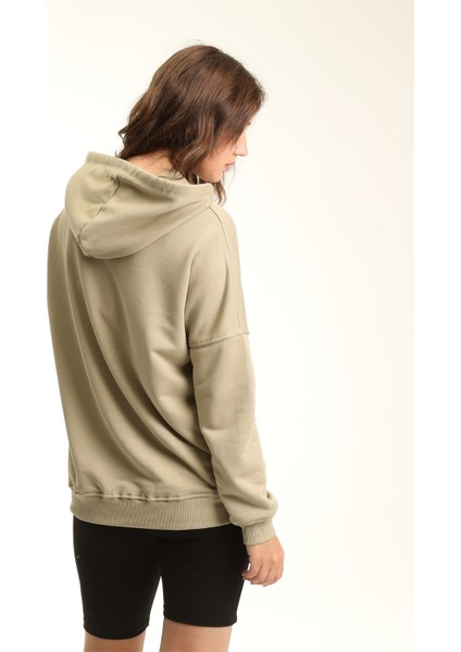 Fancy Kadın Kapüşonlu İçi Pamuklu Renkli Baskılı Sweatshirt modelleri