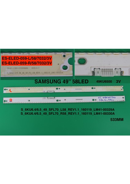 Phılıps 46PFL5507 46PFL5507 46PFL5007 LED Bar Sled 2012SGS46 7030L Rev1.0 64 LED