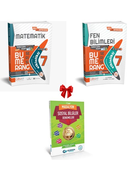 Güncel 7. Sınıf Matematik ve Fen Bilimleri Bumerang Etkinlikli Kitap Konu Anlatımlı