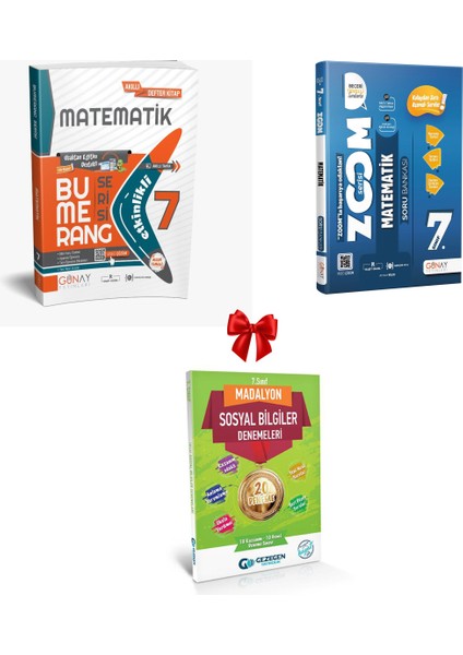 Günay Yayınları 7. Sınıf Matematik Bumerang Etkinlikli Kitap Konu Anlatımlı ve Zoom Soru Bankası