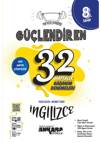 2024 Müfredat 8.Sınıf LGS Ingilizce Güçlendiren Soru Bankası + Güçlendiren 32 Hafta Kazanım Denemeler