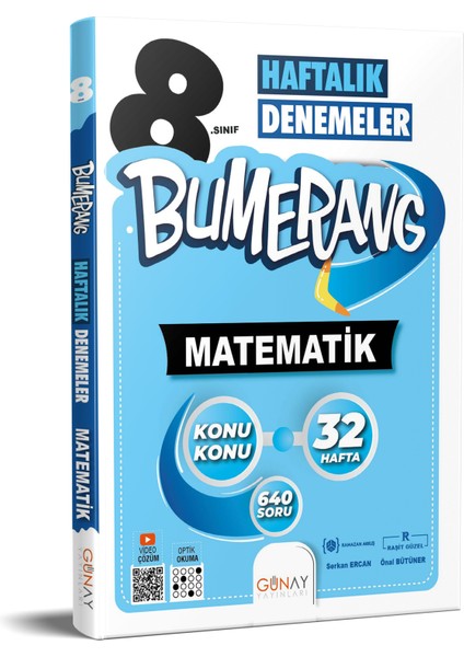 8. Sınıf Bumerang Haftalık Denemeler Matematik (2023-2024) Gücel Baskı
