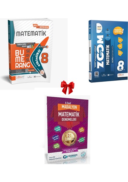 8. Sınıf Matematik Bumerang Etkinlikli Kitap Konu Anlatımlı ve Zoom Soru Bankası