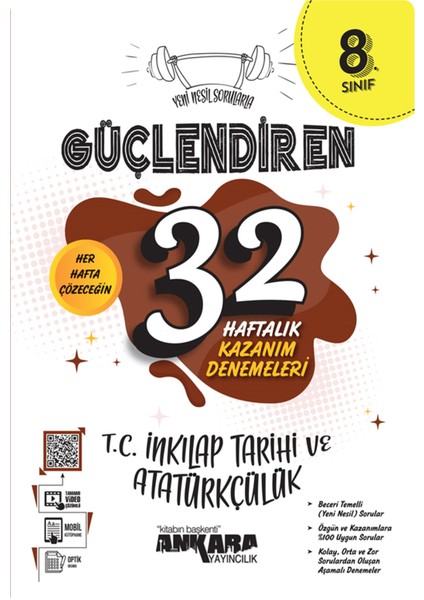 2024 Müfredat 8.Sınıf LGS Güçlendiren 32 Hafta Kazanım Denemeler Tüm Dersler Seti