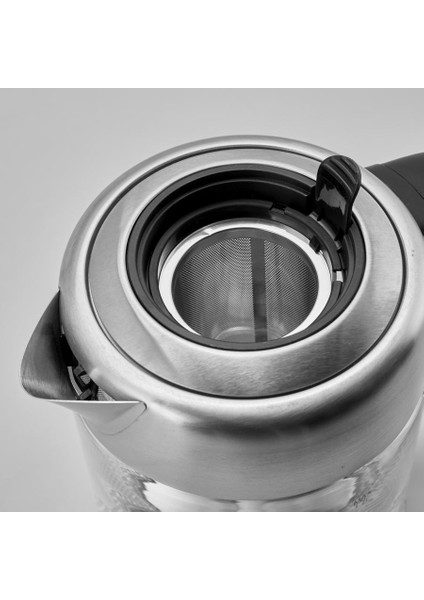 LED Işıklı Premium Kettle Cam Bitki Çayı Makinesi / Su Isıtıcı Inox 2202 Paslanmaz Çelik modelleri