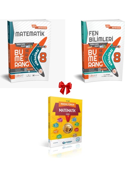 Güncel 8. Sınıf Matematik ve Fen Bilimleri Bumerang Etkinlikli Kitap Konu Anlatımlı