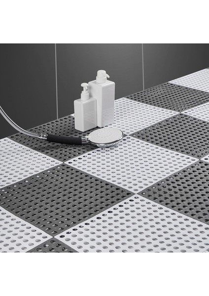 Koyu Gri 30X30 cm Banyo Kaymaz Mat Ekleme Ayak Mat Ev Tuvalet Duş Odası Banyo Zemin Mat Yeni Su Geçirmez Mat Dikiş Ayak Pedi (Yurt Dışından) fırsatları