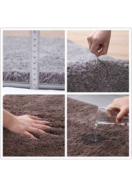 Şampanya Yaklaşık 80X100 cm Süper Emme Banyo Paspas Kaymaz Banyo Halı Kilimler Yumuşak Zemin Mat Yatak Odası Için Tuvalet Halı Paspas Uzun Başucu Mat 5 Boyutları (Yurt Dışından)