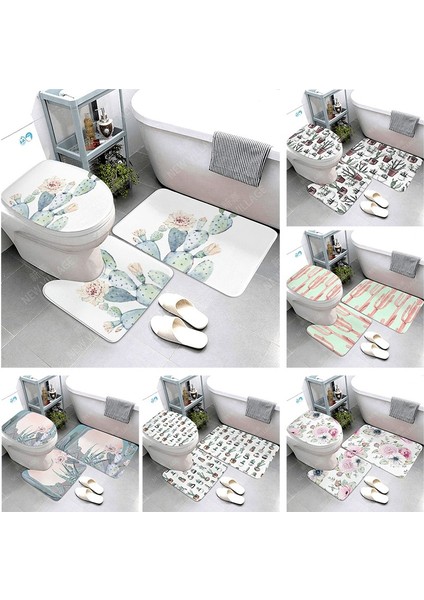 22106SJT-001331- 75X44.45X37.41X38CM Kaymaz Banyo Paspas Banyo Küçük Halı Duş Mat Dekoratif Emici Ayak Mat Giriş Küvet Tuvalet Halısı Morandi Iskandinav Mektubu (Yurt Dışından)