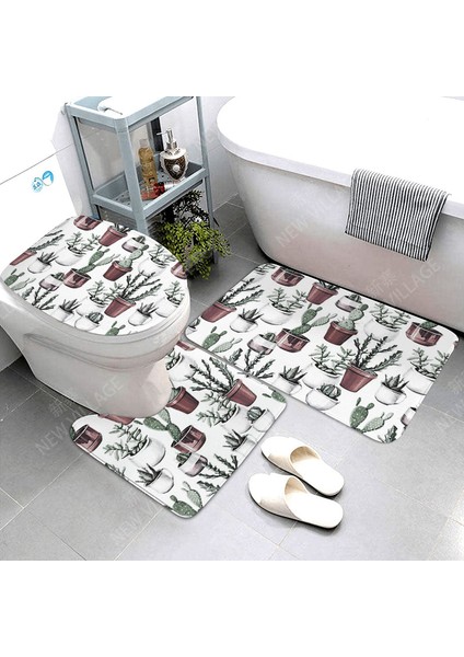 22106SJT-001331- 75X44.45X37.41X38CM Kaymaz Banyo Paspas Banyo Küçük Halı Duş Mat Dekoratif Emici Ayak Mat Giriş Küvet Tuvalet Halısı Morandi Iskandinav Mektubu (Yurt Dışından)