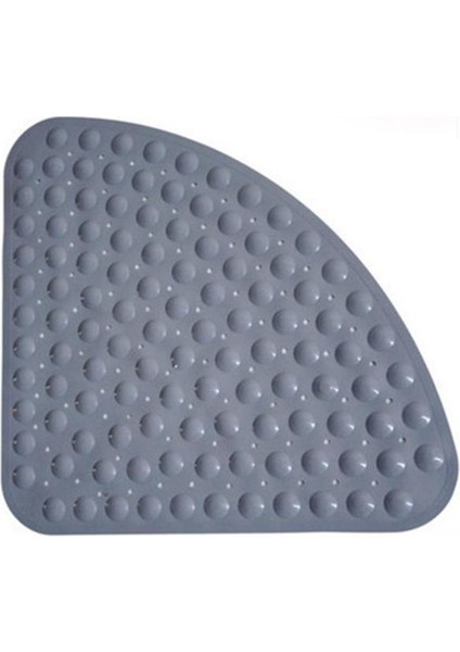 Gri 54CMX54CM 1 Adet Pvc Banyo Paspas Kaymaz Küvet Duş Paspasları Küvet Paspas Ev Banyo Aksesuarları 54X54CM Ayak Mat Fan Şeklinde Zemin Mat (Yurt Dışından)
