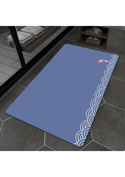 Gösterildiği Gibi E 50X80CM Diyatomlu Toprak Mat Banyo Banyo Yumuşak Kauçuk Giriş Paspas Ev Zemin Tuvalet Halı Basit Duş Ayak Halısı 80X120CM (Yurt Dışından)