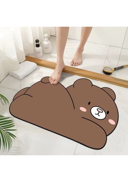 A11 60-90 cm Karikatür Diatom Çamur Zemin Mat Banyo Kaymaz Halı Yumuşak Emici Çabuk Kuruyan Ayak Mat Ev Halı Mutfak Kapı Mat (Yurt Dışından)