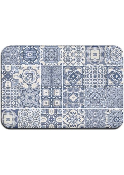 BJW-4060-211021(81) 500MMX800MM Gri Bohem Mandala Çiçek Halı Polyester Halı Kaymaz Zemin Mat Paspas Yatak Odası Mutfak Kapı Banyo Dekorasyonu Için (Yurt Dışından)