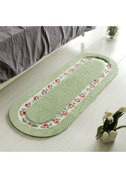 Kırmızı 50X80 cm Oval Şekil Banyo Paspas Çiçek Tarzı Banyo Halıları Uzun Boy Yatak Odası Balkon Zemin Halıları Küvet Yan Paspas Tuvalet 45*120 cm (Yurt Dışından) fiyatları