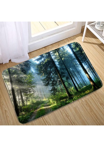 4068X 40X60CM-15.7X23.6IN Orman Manzara Baskı Halılar Kaymaz Zemin Mat Açık Halılar Moda Ön Kapı Paspasları Paspas Mutfak Ağaçları Bitki Banyo Dekor (Yurt Dışından)
