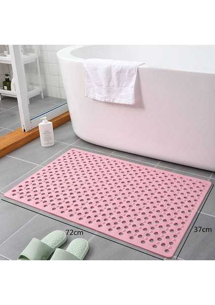 Pembe Pvc Kaymaz Banyo Paspasları Dikdörtgen Yumuşak Duş Banyo Paspas Ayak Mat Yatak Odası Banyo Halısı Kaymaz Tuvalet Zemin Sahte Paspaslar Vc (Yurt Dışından)