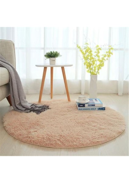 Deve Çapı Yaklaşık 60 cm Yuvarlak Katı Halı Oturma Odası Yatak Odası Mat Su Emici Mat Yatak Odası Halı Başucu Kilim Çay Masa Halısı 11 Renk Paspaslar (Yurt Dışından)