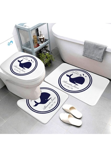 LK8-4575-220409 (174 Üç Parçalı Set Lacivert Denizcilik Serisi Banyo Halıları ve Paspasları Banyo Paspasları Üç Parçalı Set Banyo Ürünleri Banyo Paspasları Özelleştirilebilir (Yurt Dışından)