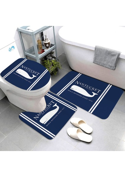 LK8-4575-220409 (174 Üç Parçalı Set Lacivert Denizcilik Serisi Banyo Halıları ve Paspasları Banyo Paspasları Üç Parçalı Set Banyo Ürünleri Banyo Paspasları Özelleştirilebilir (Yurt Dışından) fiyatları