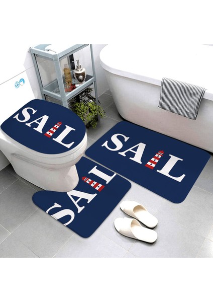 LK8-4575-220409 (174 Üç Parçalı Set Lacivert Denizcilik Serisi Banyo Halıları ve Paspasları Banyo Paspasları Üç Parçalı Set Banyo Ürünleri Banyo Paspasları Özelleştirilebilir (Yurt Dışından) fırsatları