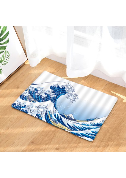 8851W 450MMX750MM 45*75CM Akdeniz Okyanus Plaj Tarzı Banyo Halısı Banyo Paspas Seti 3D Baskılı Banyo Zemin Halısı Tuvalet Halıları Wc Paspas (Yurt Dışından)