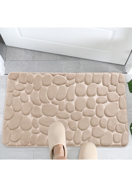 Haki Set 40X60 cm Bellek Köpük Banyo Paspas Arnavut Kaldırımı Kabartmalı Banyo Zemin Halıları Su Emici Kaymaz Halı (Yurt Dışından) modelleri
