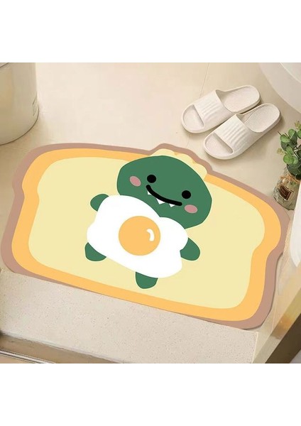 A5 40-60 cm Karikatür Diatom Çamur Zemin Mat Banyo Kaymaz Halı Yumuşak Emici Çabuk Kuruyan Ayak Mat Ev Halı Mutfak Kapı Mat (Yurt Dışından)