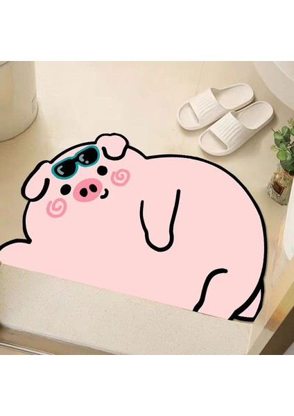 A5 40-60 cm Karikatür Diatom Çamur Zemin Mat Banyo Kaymaz Halı Yumuşak Emici Çabuk Kuruyan Ayak Mat Ev Halı Mutfak Kapı Mat (Yurt Dışından) indirimleri