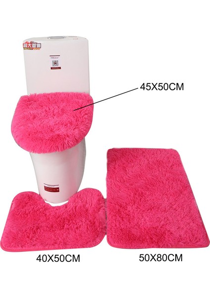Beyaz 3 Adet/takım Peluş Banyo Banyo Paspas Seti Kaymaz Tuvalet Halıları ve Tuvalet Çıtası Yumuşak Kabartmak Duş Halı Paspaslar Banyo Için (Yurt Dışından) indirimleri