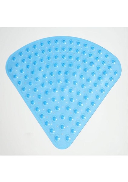 Temizle Mavi 54 cm x 54 cm 1 Adet Pvc Banyo Paspas Kaymaz Küvet Duş Paspasları Küvet Paspas Ev Banyo Aksesuarları Için 54 x 54 cm Ayak Mat Fan Şeklinde Zemin Mat (Yurt Dışından)