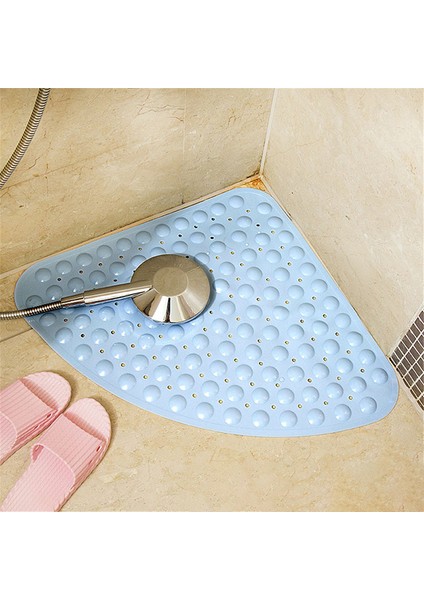 Temizle Mavi 54 cm x 54 cm 1 Adet Pvc Banyo Paspas Kaymaz Küvet Duş Paspasları Küvet Paspas Ev Banyo Aksesuarları Için 54 x 54 cm Ayak Mat Fan Şeklinde Zemin Mat (Yurt Dışından) fiyatları