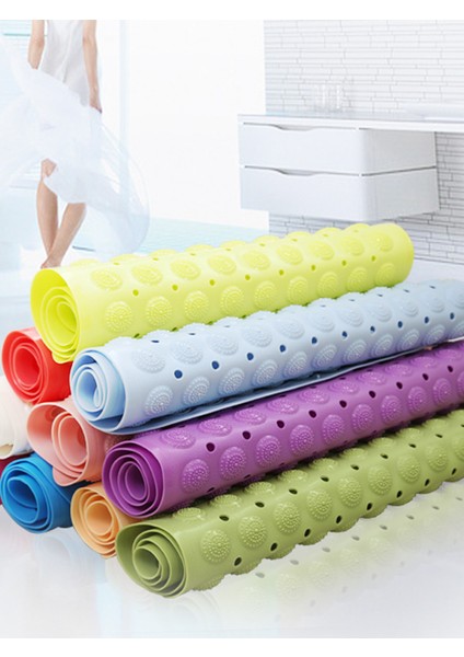 Mavi 36 cm x 71 cm Kendinden Emişli Silikon Pvc Paspaslar Pvc Dikdörtgen Banyo Artefakt Ayak Masaj Yastığı Taban Kaymaz Duş Odası Banyo Masaj Yastığı (Yurt Dışından) modelleri