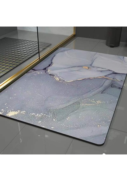 F 40CMX60CM Banyo Paspası Süper Emici Oturma Odası Zemin Mat Banyo Halısı Mutfak Yağı Geçirmez Napa Cilt Banyo Paspas Basit Kaymaz Paspaslar (Yurt Dışından)