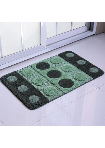 Banyo Paspasları-Yeşil 50X80CM Banyo Paspas Emici Zemin Mat Küvet Kaymaz Halı Mutfak Mikrofiber Halı Banyo Giriş Paspası Kapı Mat Zemin Için (Yurt Dışından)