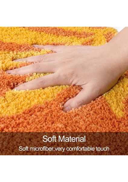Yaprak Kahve 50X80 cm Inyahome Banyo Halıları Renkli Soyut Yapraklar Banyo Paspas Kaymaz Su Emici Boho Banyo Halısı Yumuşak Mikrofiber Paspaslar (Yurt Dışından) modelleri