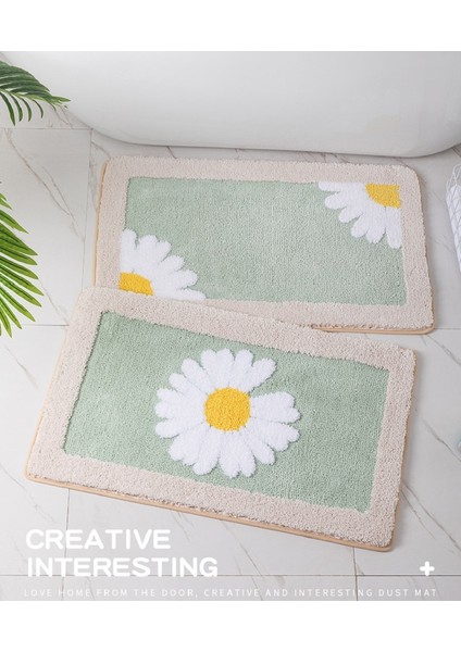 Papatya 6 45X65 cm Inyahome Papatya Kaymaz Banyo Paspas Kalınlaşmış Banyo Halısı Banyo Emici Ultra Yumuşak Mat Halı Kabarık Mikrofiber Başucu Halı (Yurt Dışından) fırsatları