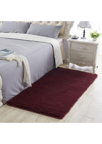 Şarap Kırmızısı Yaklaşık 80X160 cm Yüksek Kaliteli Büyük Boy Banyo Halısı Zemin Halı Yatak Odası Mutfak Banyo Paspas Kanepe Halı 1 Adet Dikdörtgen Katı Banyo Paspas Antre Halı (Yurt Dışından)
