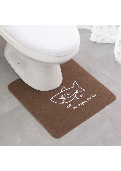 Bir Hong Fa Cai Shu Yaklaşık 50X50 cm Kaymaz U Şekilli Tuvalet Halıları Ayak Pedi 50*50 cm Banyo Banyo Paspas Yıkanabilir Tuvalet Halı Wc Mat Duş Odası Zemin Halı Mat 1 Adet (Yurt Dışından) fiyatları