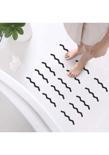 Gri 24 Adet 12/24 Adet Güvenlik Şeritleri Küvet Kaymaz Şeritler S Şekilli Düz Renk Duş Çıkartmaları Banyo Kaymaz Şerit Bant Kendinden Yapışkanlı (Yurt Dışından) fiyatları