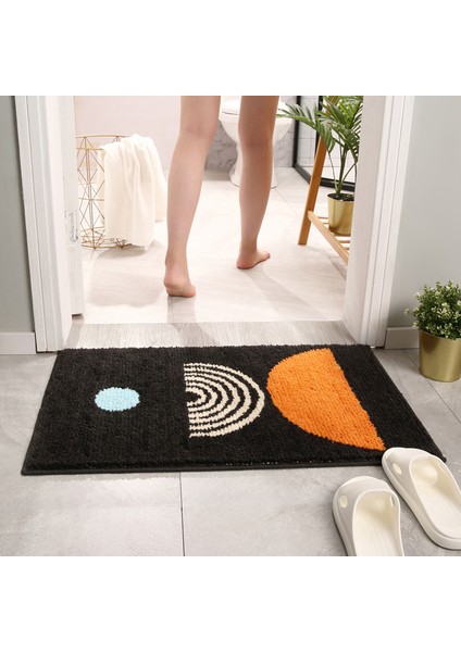 09 45X70CM Modern Soyut Sanat Mikrofiber Banyo Paspas Akın Banyo Halısı Dekoratif Halı Kaymaz Emici Duş Kapı Mat Ayak Pedi (Yurt Dışından)