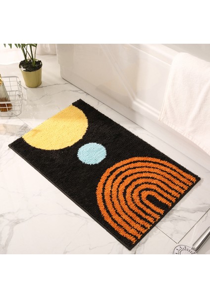 09 45X70CM Modern Soyut Sanat Mikrofiber Banyo Paspas Akın Banyo Halısı Dekoratif Halı Kaymaz Emici Duş Kapı Mat Ayak Pedi (Yurt Dışından)