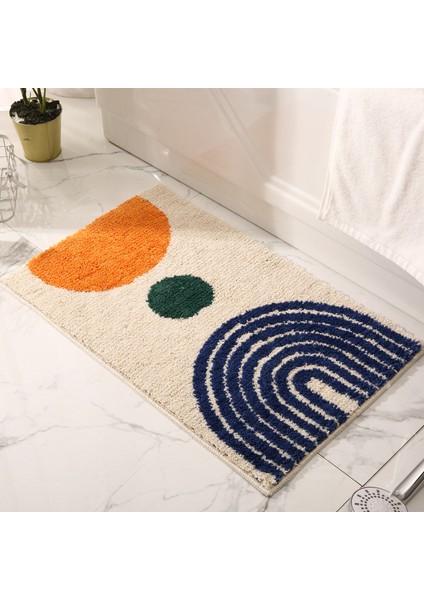 09 45X70CM Modern Soyut Sanat Mikrofiber Banyo Paspas Akın Banyo Halısı Dekoratif Halı Kaymaz Emici Duş Kapı Mat Ayak Pedi (Yurt Dışından)