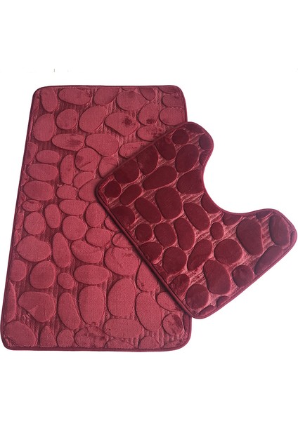 Gök Mavisi 2 Adet Arnavut Kaldırımı Kabartmalı Banyo Paspas Kaymaz Halılar Duş Halı Seti Emici Kapı Contası Banyo Aksesuarları Setleri (Yurt Dışından) fırsatları